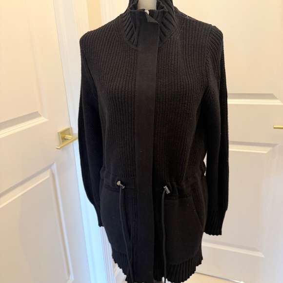 LOU & GREY MEDIUM BLACK SWEATER NWT LOFT - Picture 1 of 8